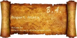 Bogert Atala névjegykártya
